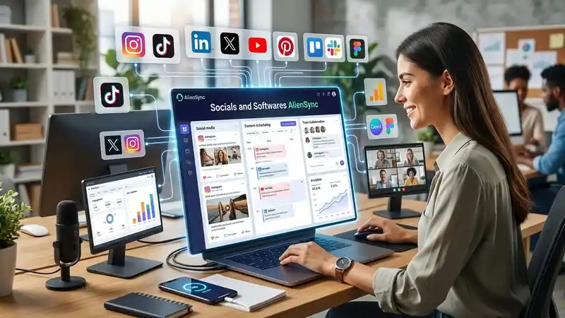 socials and softwares aliensync
